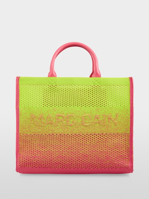 Knitted shopper bag with dégradé effect
