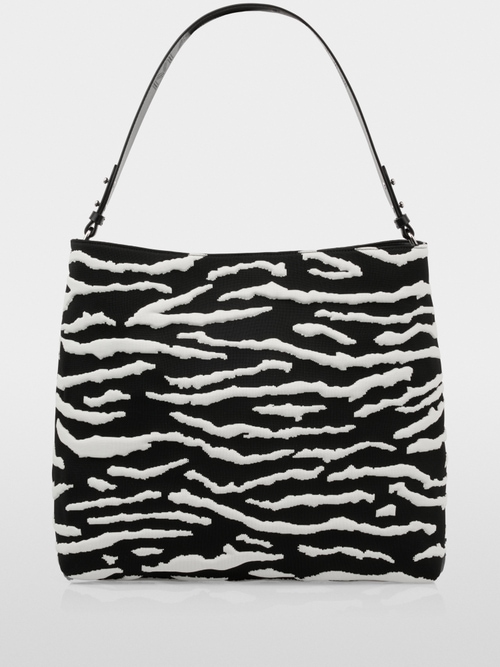 Shoulder bag with animal print