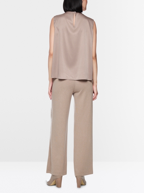 Gathered silk top