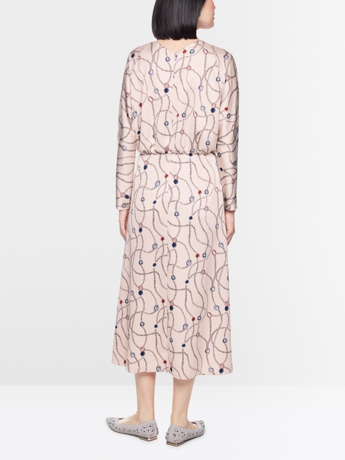 Midi dress with chain print