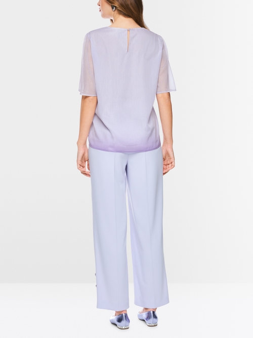 Blusenshirt mit transparenten Ärmeln