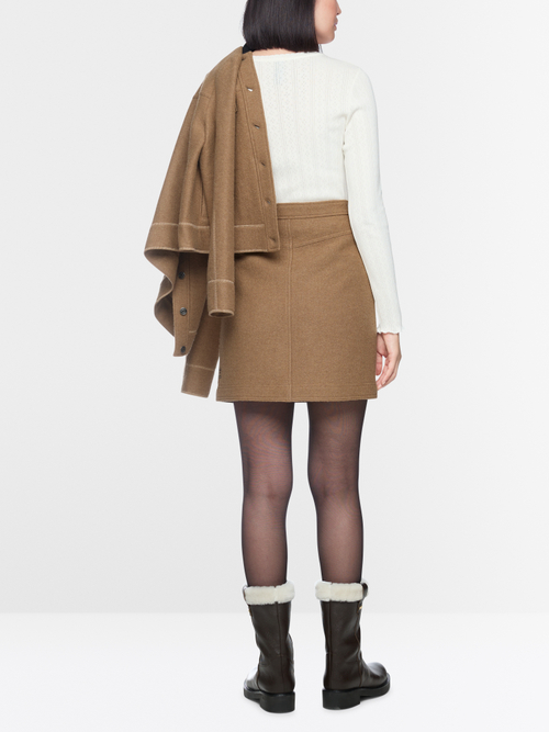 New wool mini skirt