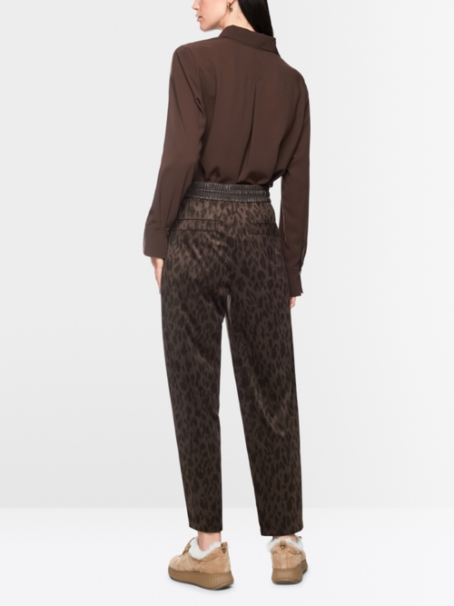 RANCHI relaxed fit leop print trousers