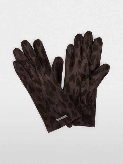 Gants à motif léopard