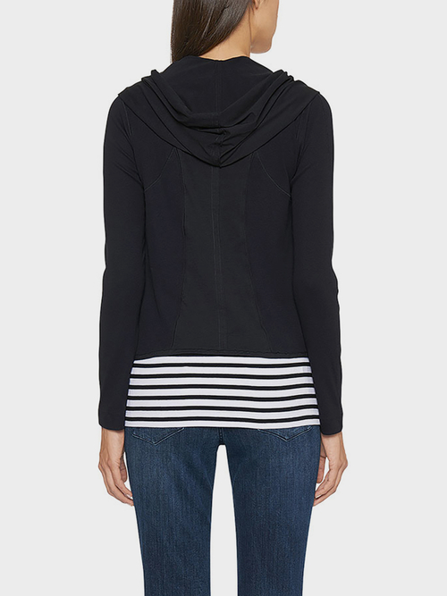 Fine ribbed jacket with flounce
