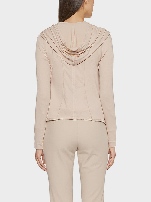 Fine ribbed jacket with flounce
