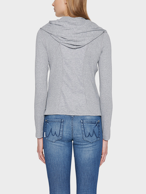 Fein gerippte Jacke mit Volant