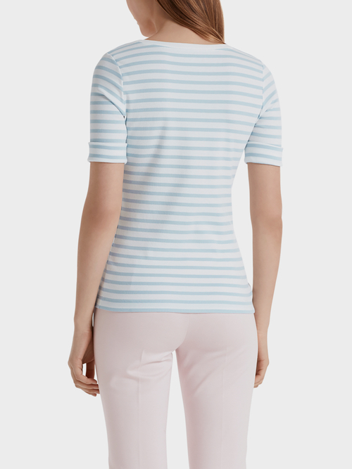 Streifenshirt aus Ripp-Jersey