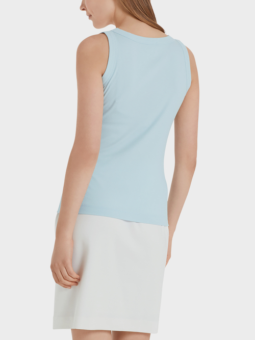 Fine-ribbed tank top