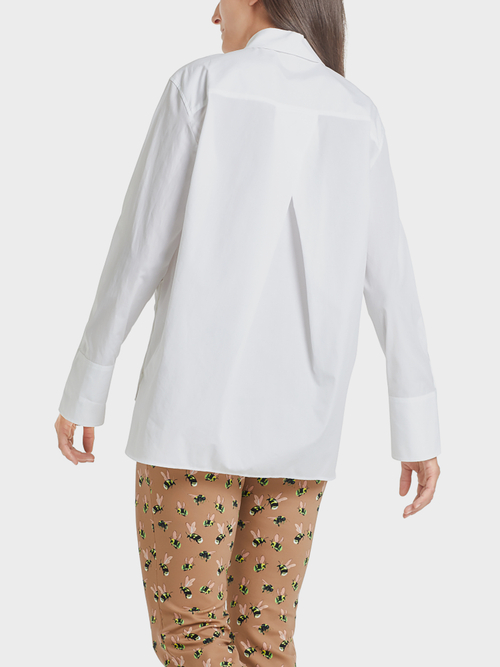 Baumwollbluse mit Knopfdetails