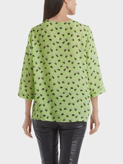 Leichtes Blusenshirt mit Bienen-Print