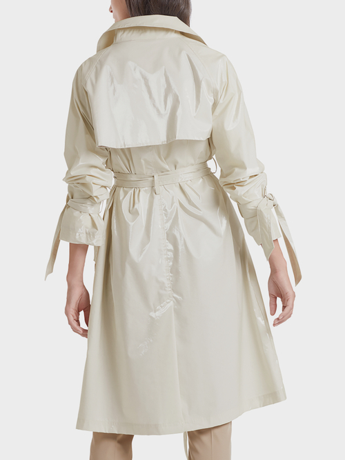 Trenchcoat mit Lack-Finish