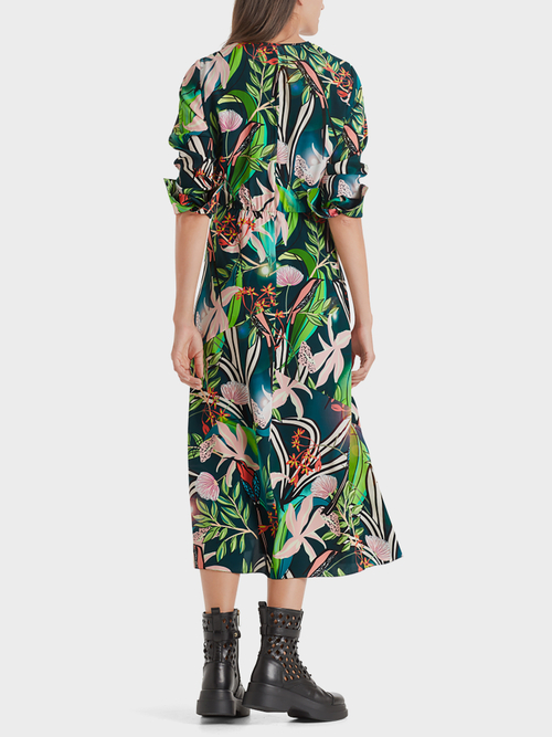 Midikleid aus Viskose und Seide