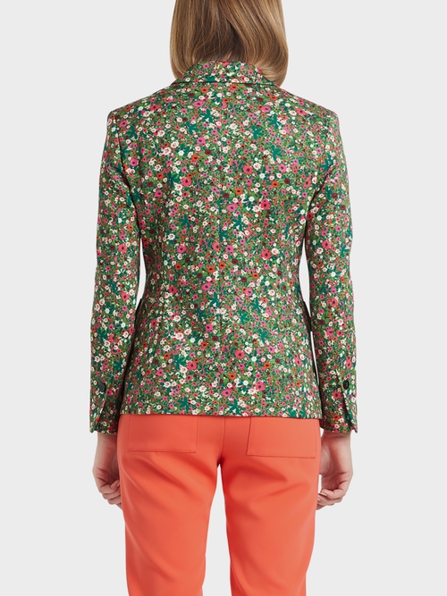 Zweiknopfblazer mit Millefleurs-Print