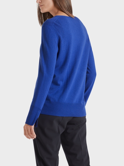 Feinstrickpullover mit Seide