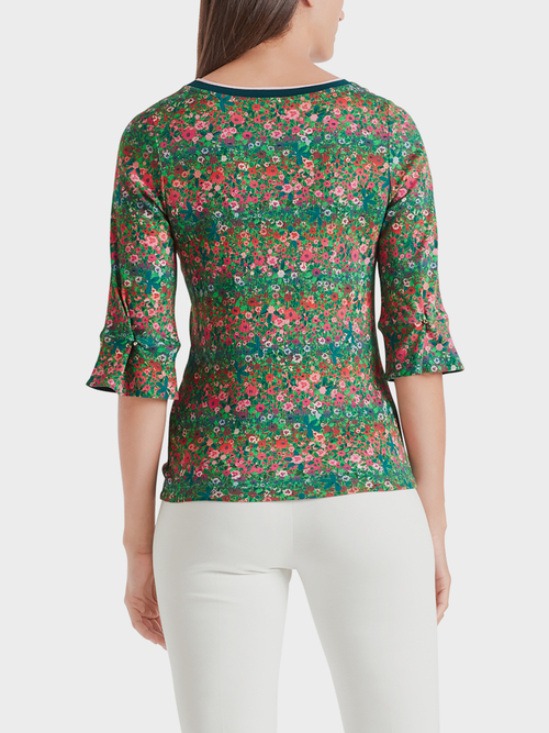 Jerseyshirt mit Millefleurs-Print