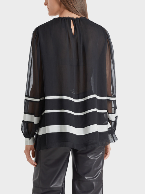 Weite Bluse aus Crêpe