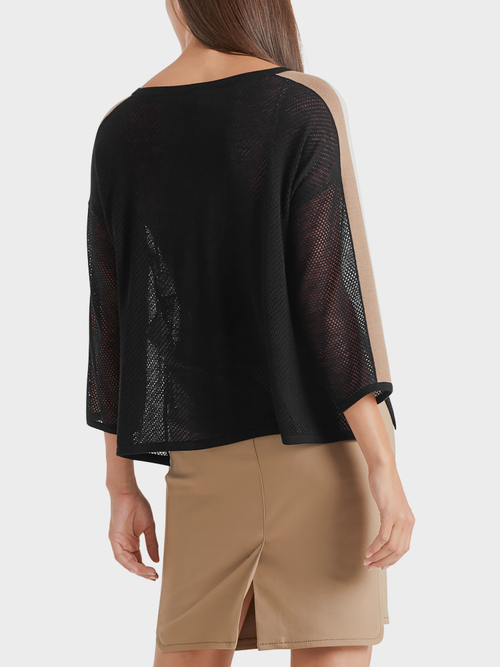 Ajourpullover mit Kaschmiranteil