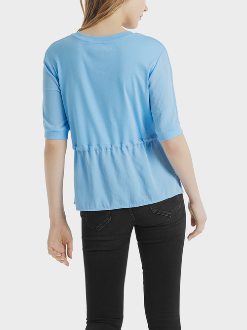 Blusenshirt aus Materialmix