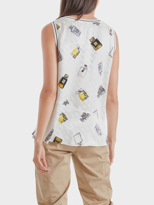 Top in bamboo and silk