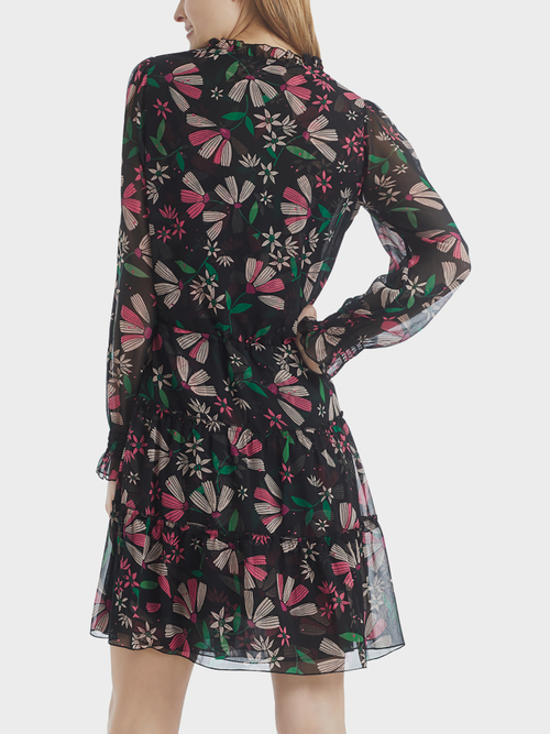 Florales Kleid aus Chiffon