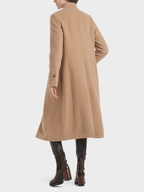 Long manteau en mélange d'alpaga
