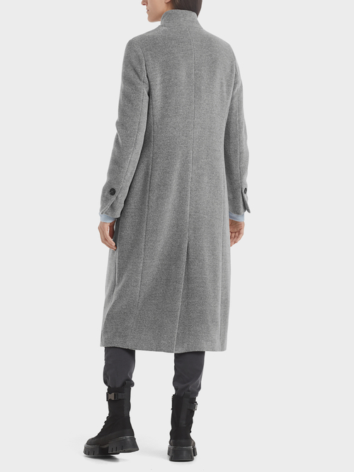 Manteau long en mélange d'alpaga