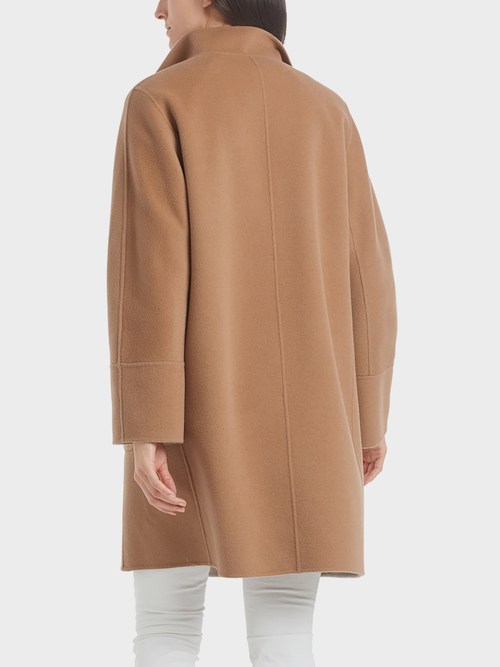 Reversible coat with cashmere