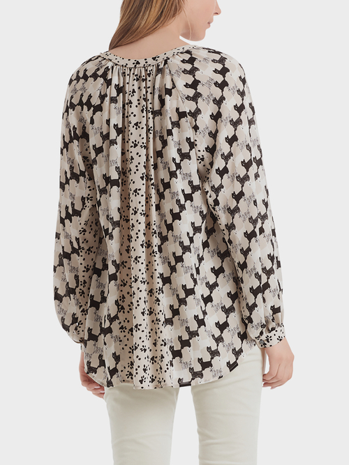 Blouse with puppy print
