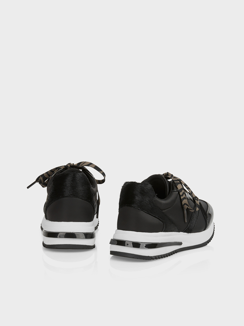 Runningsneakers met materiaalmix