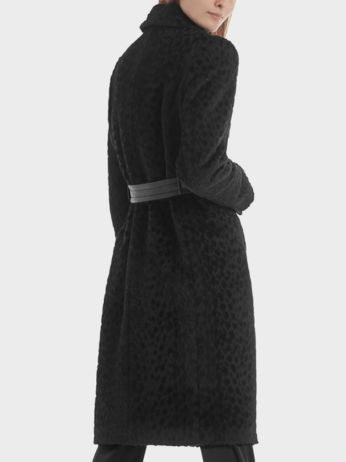 Faux fur coat in an alpaca blend