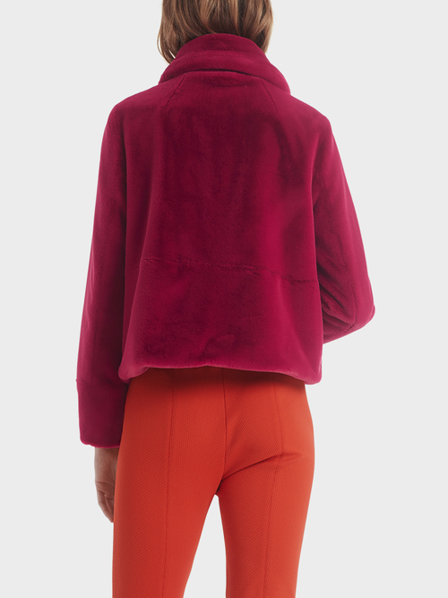 Velvety faux fur jacket