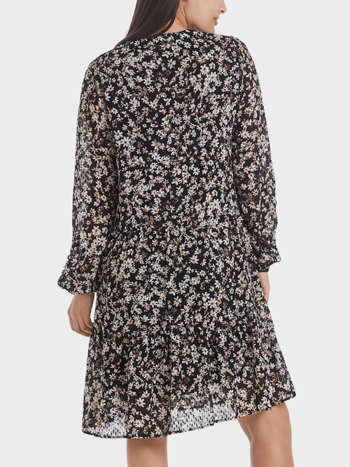 Fil coupé dress with millefleurs print