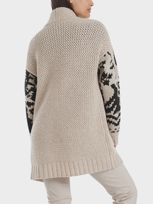 Veste maille de laine à motif norvégien