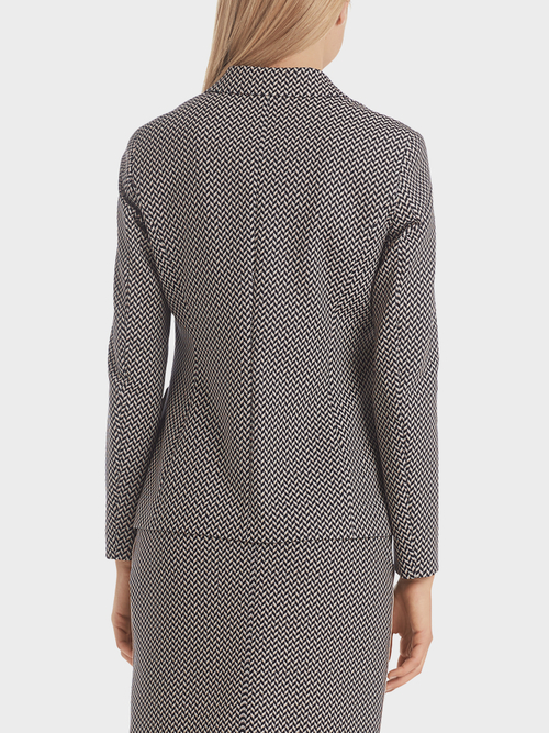 Jersey blazer with graphic pattern
