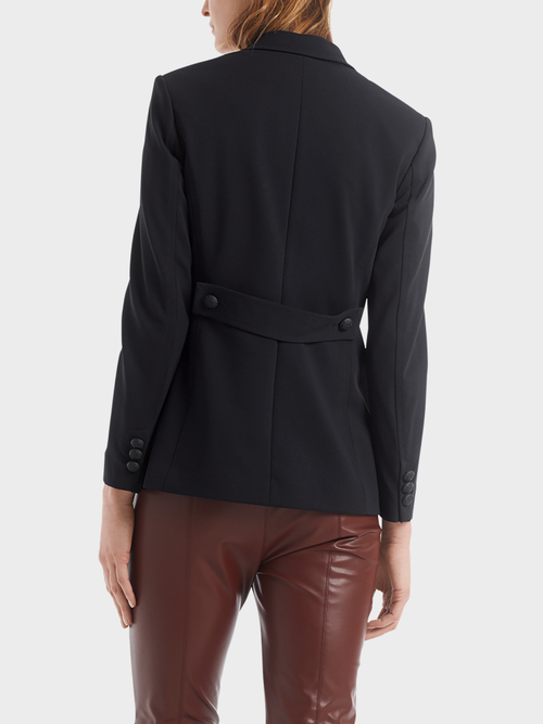 Jersey blazer with seal buttons