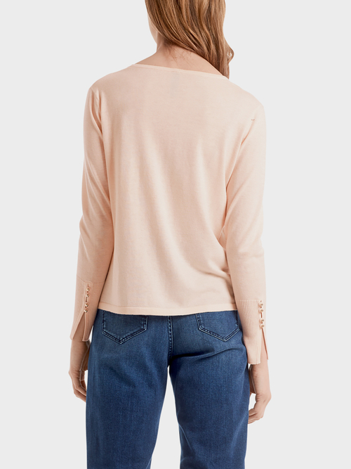 Fine-knit sweater with button details