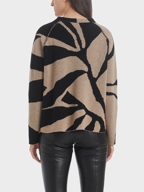 Jacquard sweater with cashmere