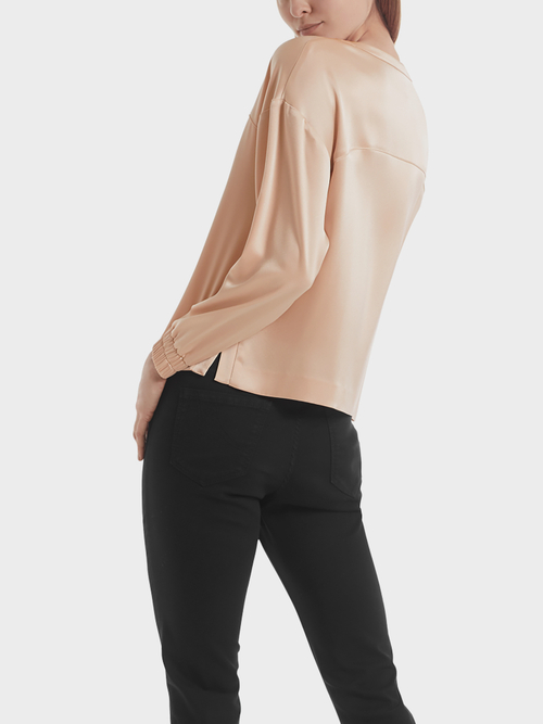 Glänzendes Sweatshirt aus Satin