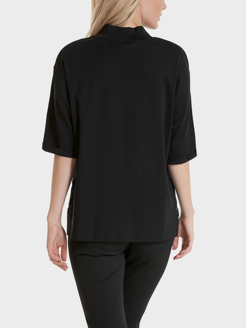 Baumwollshirt mit Stehkragen