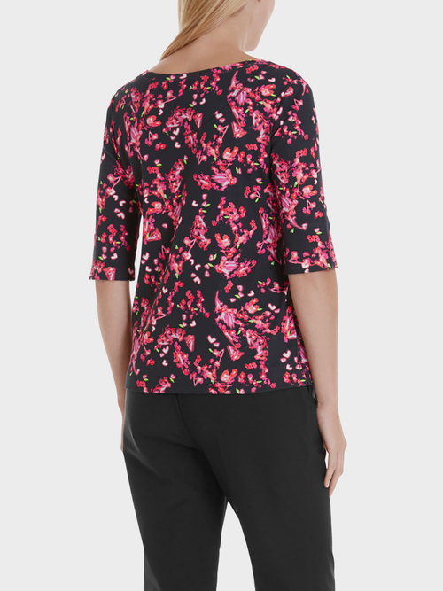 Katoenen shirt met glanzende print