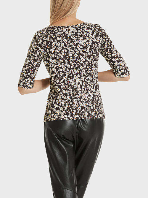 Tee-shirt en coton, imprimé mille-fleurs