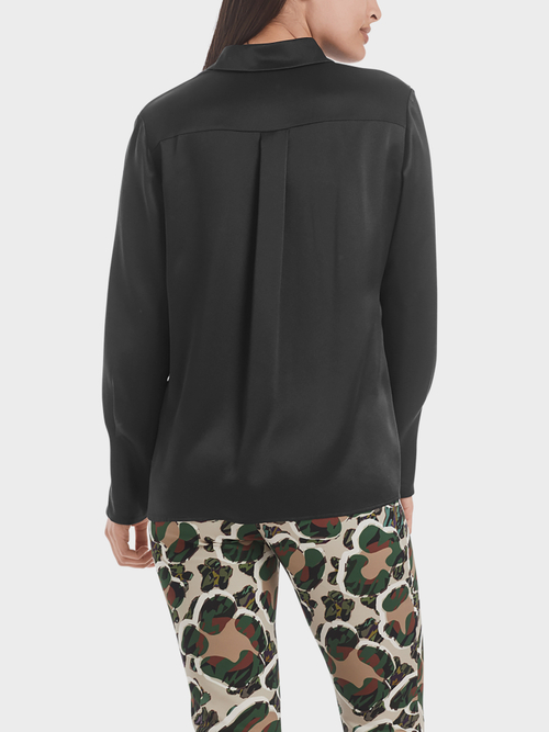 Elegant blouse-style top in silk satin