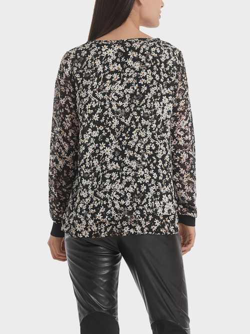 Blusenshirt mit Millefleurs-Print