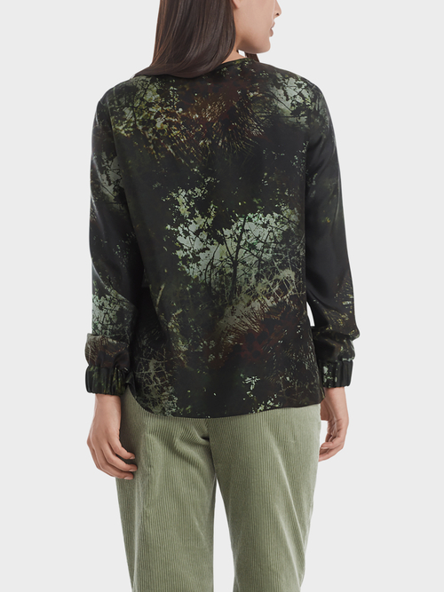 Bedrukt blouseshirt van zijden twill