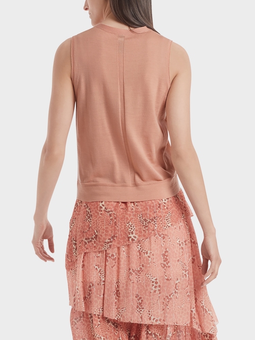 Feinstricktop aus Wolle