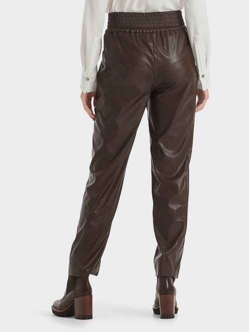 Pantalon décontracté en similicuir nappa