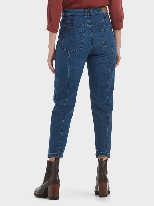 Weite High-Waist-Jeans