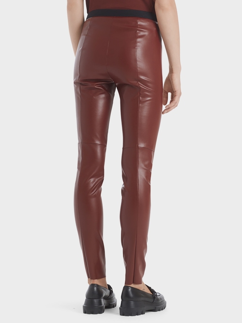 Leggings in faux nappa leather