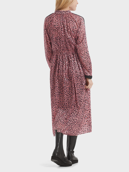 Devoré-Kleid mit Leo-Print